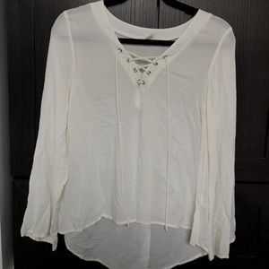 White flowy blouse